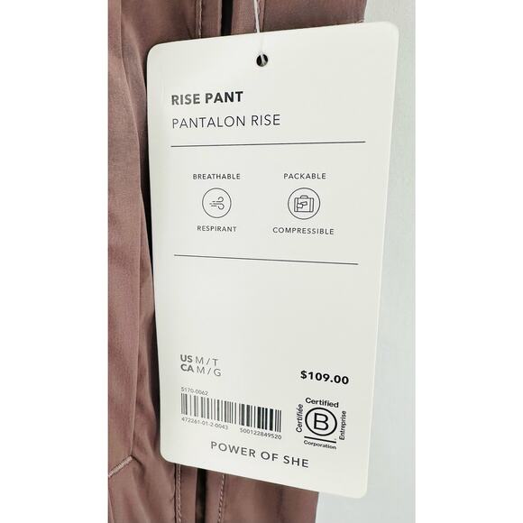 Athleta NEW Rise Pants Street Style Mid-Rise Relaxed Fit Women’s Size M/Tall - Picture 5 of 11